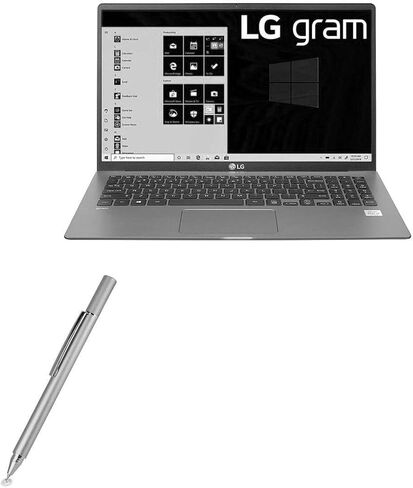 قلم BoxWave Stylus متوافق مع LG Gram 15 (15Z90N) - قلم ذو سعة FineTouch، قلم شاشة فائق الدقة - فضي معدني in Kuwait