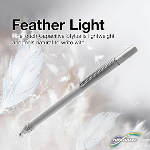 قلم BoxWave Stylus متوافق مع LG Gram 15 (15Z90N) - قلم ذو سعة FineTouch، قلم شاشة فائق الدقة - فضي معدني in Kuwait