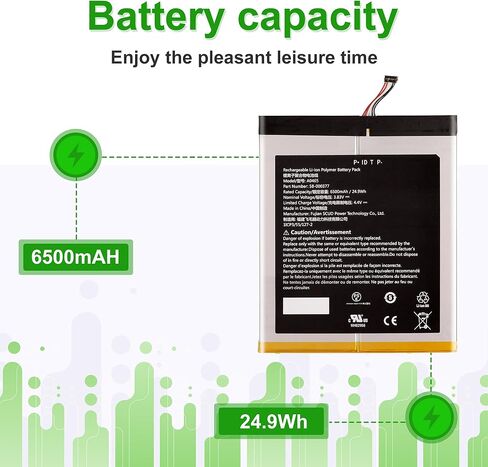 58-000377 3.83V 6500mAh Battery, Compatible with HD 10 (11th Gen) &Fire HD 10 Plus T76N2B T76N2P,Comes with a Battery Installation Tool in Kuwait