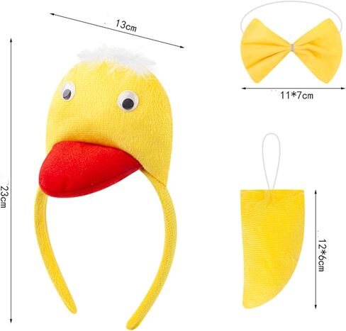 Kirei Sui Kids Animal Yellow Duck Ears Headband Bowtie Tail & Tutu Costume in Saudi Arabia