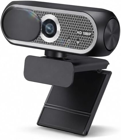 1080P HD Webcam with Microphone, Noise Cancellation,Wide-Angle Lens, Plug & Play USB Webcam for Laptop, Desktop, PC, Mac, Zoom (Light Gray-Black) in Kuwait