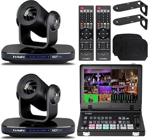 FoMaKo NDI PTZ Camera 30X Optical + 16X Digital Zoom, for Entertainment Performance Live Streaming Including LiveHouse Performance and Club Live Broadcasting(KN30X2+M5) in Kuwait