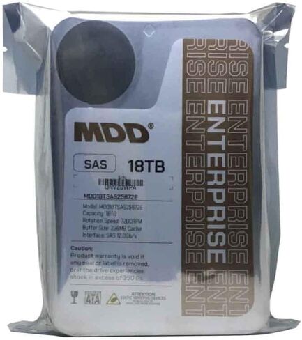 MDD MAXDIGITALDATA MDD 18TB 7200RPM 256MB Cache SAS 12.0Gb/s 3.5inch Internal Enterprise Hard Drive (MDD18TSAS25672E) - [Not a SATA HDD] (Renewed) in Kuwait
