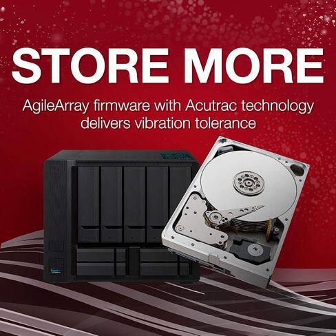 محرك الأقراص الصلبة الداخلي Seagate IronWolf NAS 7200RPM SATA 10 تيرابايت 6 جيجابايت/ثانية 3.5 بوصة (ST10000VN0004) (متجدد) in Kuwait