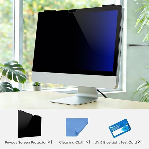 24 Inch Hanging Computer Privacy Screen Protector Compatible with 24-inch iMac (2021-2024, M1/M3/M4) - Anti Spy Anti Glare Blue Light Filter Shield, Reusable & Removable (iMac 24 inch（2021-2024）) in Kuwait