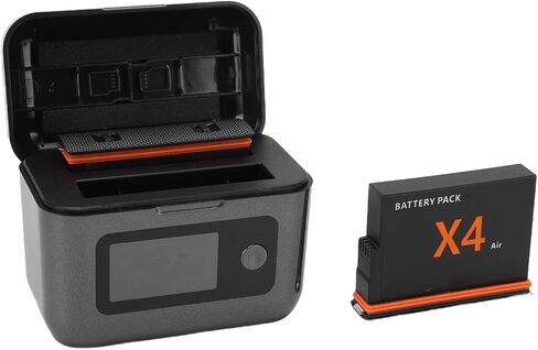 EBTOOLS 360 X4 Air Batteries and Charge Hub, 2 Pack 2050mAh Replacement Battery, Dual Charging Case with LCD Display, Storage Case, for 360 x4 Air Camera in Kuwait