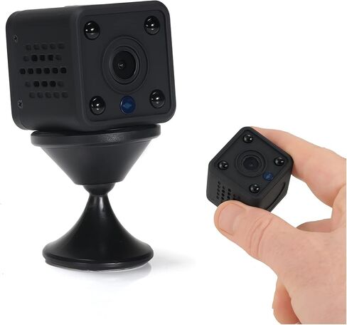 Mini Spy Camera 1080p - Wireless Hidden Nanny Cam with Night Vision and Motion Detection - 2.4 GHz WiFi Hidden Camera for Indoor Security with Video and Audio Recorder- Battery Operated Mini Spy Cam in Kuwait