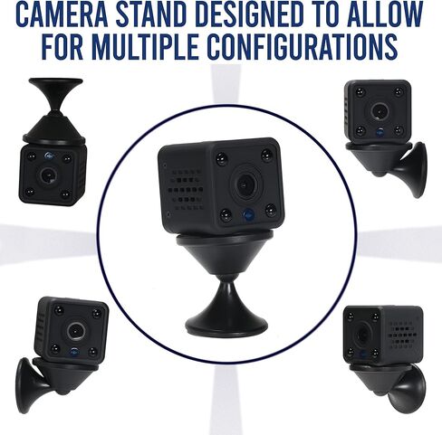 Mini Spy Camera 1080p - Wireless Hidden Nanny Cam with Night Vision and Motion Detection - 2.4 GHz WiFi Hidden Camera for Indoor Security with Video and Audio Recorder- Battery Operated Mini Spy Cam in Kuwait