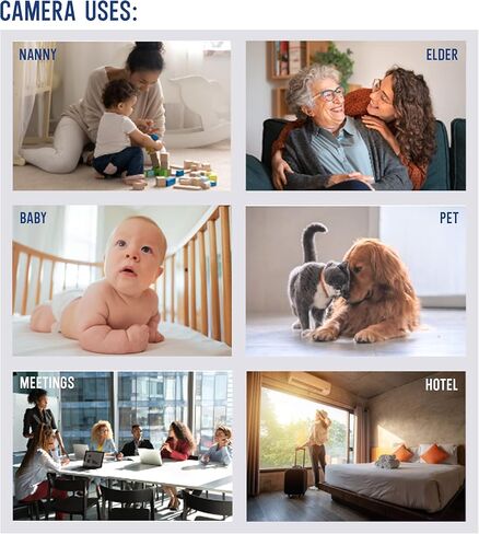 Mini Spy Camera 1080p - Wireless Hidden Nanny Cam with Night Vision and Motion Detection - 2.4 GHz WiFi Hidden Camera for Indoor Security with Video and Audio Recorder- Battery Operated Mini Spy Cam in Kuwait