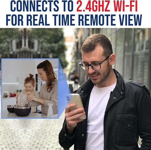 Mini Spy Camera 1080p - Wireless Hidden Nanny Cam with Night Vision and Motion Detection - 2.4 GHz WiFi Hidden Camera for Indoor Security with Video and Audio Recorder- Battery Operated Mini Spy Cam in Kuwait