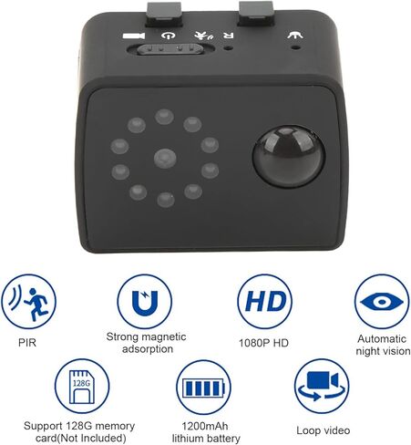 MD20 E 1080P Mini Camera with PIR Detection, 120° Wide Angle, 30 Days Extra Standby for Home Security in Kuwait