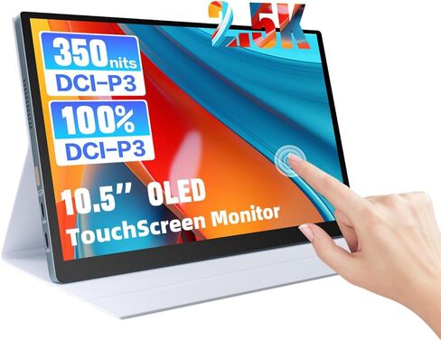 شاشة عرض محمولة تعمل باللمس مقاس 10.5 بوصة OLED 2.5K، DCI-P3 بنسبة 100%، لمحول Windows Android in Kuwait