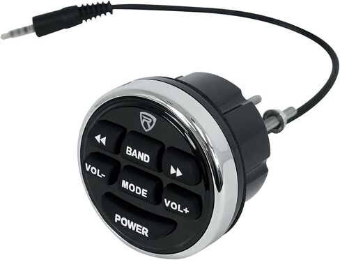 Rockville RGHR2 Bundle: Marine Gauge Hole Receiver with Bluetooth USB Radio Wired Remote, Pair MB Quart NF1-116SW 6.5-in 2-Way Ultra Slim Marine Speakers White, 2-Items in Kuwait