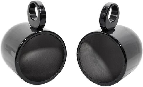 حزمة Rockville RKL80MB Black Marine: (4) مكبرات صوت للقارب 8 بوصة 900 وات ثنائية الاتجاه مع مصابيح LED، (4) MAC80B 7.7 بوصة حاويات مكبر صوت برجية من الألومنيوم الأسود، مقاومة للماء، للقوارب، 8 عناصر in Kuwait