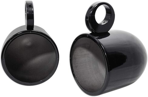 حزمة Rockville RKL80MB Black Marine: (4) مكبرات صوت للقارب 8 بوصة 900 وات ثنائية الاتجاه مع مصابيح LED، (4) MAC80B 7.7 بوصة حاويات مكبر صوت برجية من الألومنيوم الأسود، مقاومة للماء، للقوارب، 8 عناصر in Kuwait