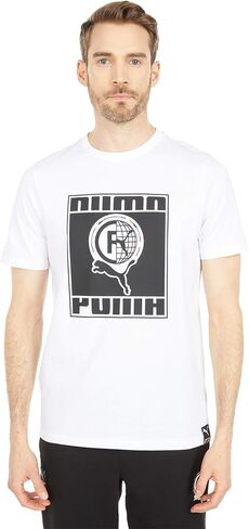 تي شيرت PUMA Intl للرجال، أسود/أبيض، M in Saudi Arabia