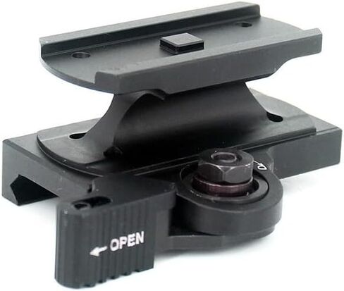 نقطة حمراء تكتيكية QD Sight Mount، فصل سريع، فصل 1/3 ارتفاع مطلق أقل للشاهد المشترك، مع صامولة قفل قابلة للتعديل لرافعة سرعة QD، للنطاقات البصرية لسلسلة البصمة T1 T2 H1 H2، لسكك Picatinny مقاس 20 مم in Kuwait