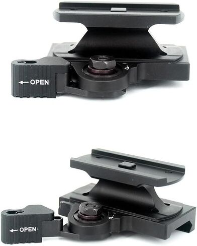 نقطة حمراء تكتيكية QD Sight Mount، فصل سريع، فصل 1/3 ارتفاع مطلق أقل للشاهد المشترك، مع صامولة قفل قابلة للتعديل لرافعة سرعة QD، للنطاقات البصرية لسلسلة البصمة T1 T2 H1 H2، لسكك Picatinny مقاس 20 مم in Kuwait