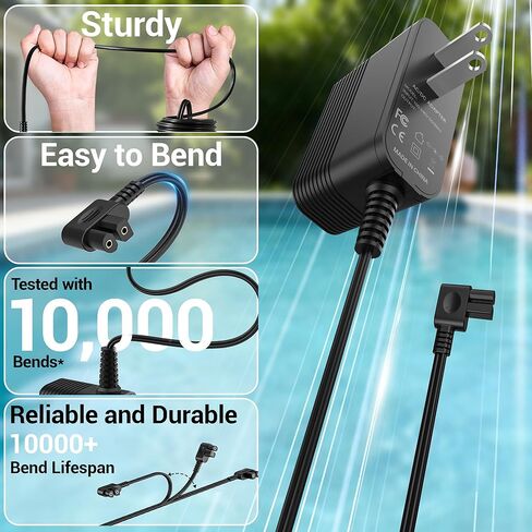 12.6V Charger for Aiper Scuba SE 10.8V Li-ion Battery Automatic Pool Vacuum Robot Power Cord for Aiper Replacement Parts Smart Pool Cleaner Robot Charger in Kuwait