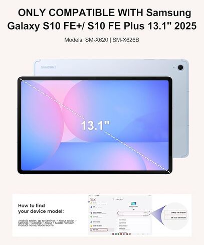 Keyboard Case for Samsung Galaxy Tab S10 FE+ Plus 13.1'' 2025, Galaxy Tablet S10FE+ Case with Backlit Keyboard, 7-Color Backlight Keypad with S Pen Holder for Samsung Tab S10FE Plus 13.1 Inch, Purple in Kuwait