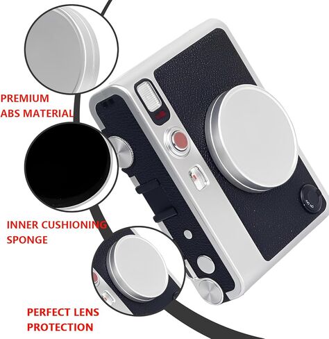 غطاء العدسة Instax Evo متوافق مع كاميرا Fuji Instax Mini Evo، غطاء واقٍ من سبائك الألومنيوم مع جزء داخلي متدفق، لون فضي لمنع الغبار والخدوش in Kuwait