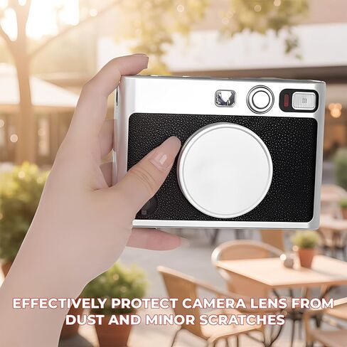 غطاء العدسة Instax Evo متوافق مع كاميرا Fuji Instax Mini Evo، غطاء واقٍ من سبائك الألومنيوم مع جزء داخلي متدفق، لون فضي لمنع الغبار والخدوش in Kuwait