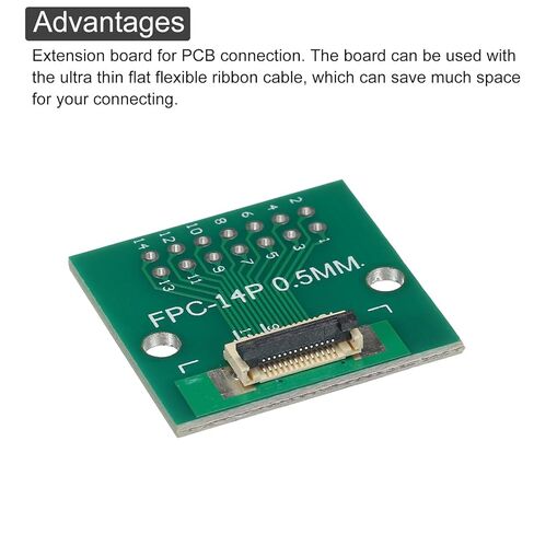 MECCANIXITY FPC FFC PCB Converter Board 14P 0.5mm on Socket Side, Back 1.0mm, to DIP 2.54mm for LCD 3D Printer Camera DVD TV Laptop Pack of 4 in Kuwait
