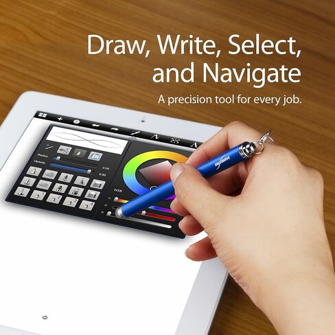 BoxWave Stylus Pen Compatible with Panasonic Toughpad FZ-M1 - Capacitive Stylus, Fiber Tip Capacitive Stylus Pen - Jet Black in Kuwait
