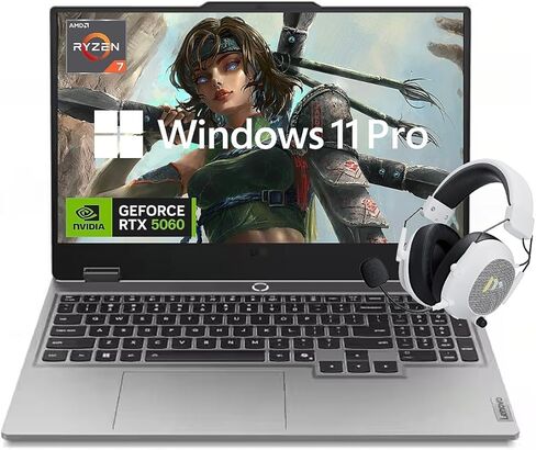 كمبيوتر محمول للألعاب Lenovo LOQ، شاشة 15.6 بوصة FHD 144 هرتز، AMD Ryzen 7 250، NVIDIA GeForce RTX 5060، ذاكرة الوصول العشوائي DDR5 سعة 32 جيجابايت، 1 تيرابايت SSD، لوحة مفاتيح بإضاءة خلفية، WiFi 6، Win 11 Pro مجمعة مع الملحقات in Kuwait