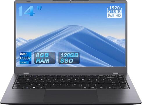 Laptop Computer, Pentium Gold up to 3.4GHz (Beats Pentium, Celeron), Type-C PD, HDMI, USB 3.2, TF Card Slot, 14" FHD IPS, 8GB RAM, 128GB SSD, Up to 2TB, Laptop for Student, Business, Office in Kuwait