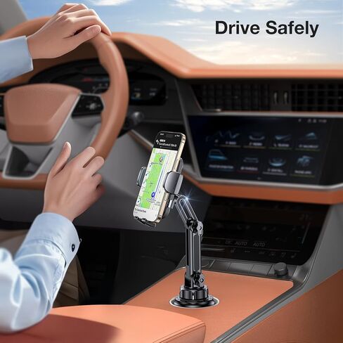 Coolpow Cup Holder Phone Holder for car, Universal Adjustable Long Neck Car Cell Phone Mount Cradle Friendly Compatible with for Truck Golf Cart iPhone Samsung Google and All 4"-7" Mothers Day in Kuwait