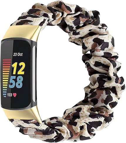 Scrunchie Bands for Compatible with Fitbit Charge 5/6 Women Strap Elastic Scrunchy Replacement Watch Soft Stretchy Band For Charge 5/6 in Saudi Arabia