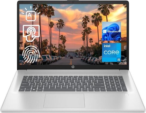 2022 Newest HP 17t Laptop, 17.3" HD+ Touchscreen, Intel Core i5-1135G7 Processor 2.4GHz to 4.2GHz, 32GB RAM, 1TB PCIe SSD, Webcam, Wi-Fi 6, Backlit Keyboard, Windows 11 Home, Silver in Saudi Arabia