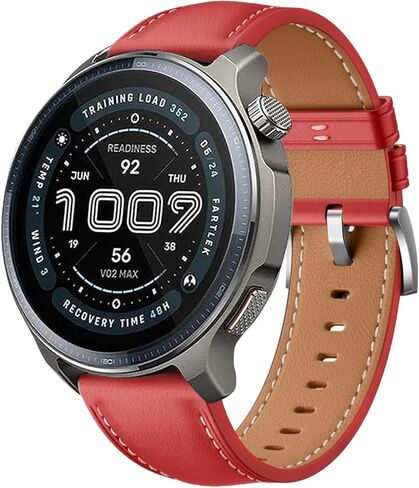 Genuine Leather Watch Bands Fit for Samsung/Garmin/Huawei smartwatch featuring 22mm lugs，22mm Universal Leather Replacement Strap Fit for Amazfit Balance 2 Women Men in Kuwait