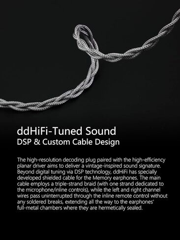 DD ddHiFi E13P (Memory) 13mm Super Linear Planar Driver HiFi In-Ear Earphones Suitable for USB-C Mobile Phones And Other Devices, Supports Microphone Calls / Music Wire Control in Kuwait