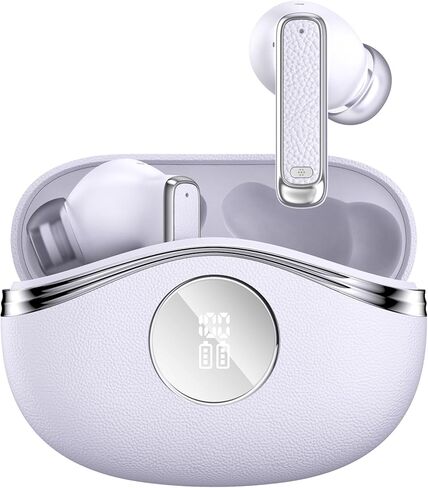 Bluetooth Wireless Earbuds - 40-Hour Battery Life, HiFi Stereo, Noise-Canceling Mic, LED Display, IPX7 Waterproof, in-Ear Headphones for Laptops/Mobile Phones/Sports, White in Kuwait
