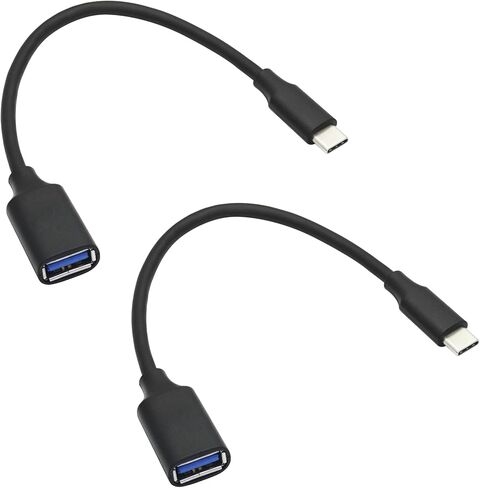 كابل تمديد USB قصير، كابل USB من النوع C ذكر إلى USB A أنثى 5 جيجابت في الثانية كابل تمديد نقل عالي السرعة مع وظيفة OTG، لأجهزة الكمبيوتر الشخصية وأجهزة الكمبيوتر المحمولة والهاتف الخلوي وما إلى ذلك - قطعتان in Kuwait