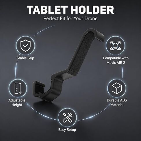 Extendable Tablet Holder for Air 2 Remote Controller, ABS Clip Bracket Fits Tablets 125-155mm Wide - Secure, Scratch - Protective, Perfect for Aerial Photography with Mini 2 in Kuwait