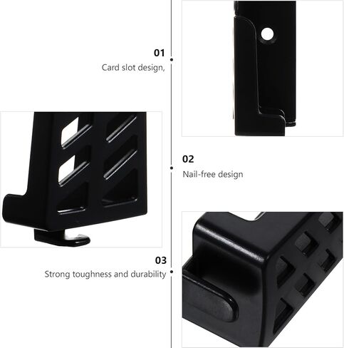 ARTIBETTER Adjustable Phone Wall Dock and Tablet Wall Mount Bracket, Black Wall-Mounted Smartphone Holder for Home and Office Use, Compatible with Smartphones and Tablets in Kuwait