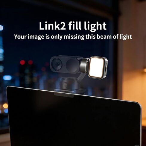 Mini Fill Light for Insta360 Link2/2C/2PRO, Magnetic LED Video Light with 4 Color Temperatures & Stepless Dimming, Portable Camera Light for Live Streaming, Video Recording, Vlogging in Kuwait