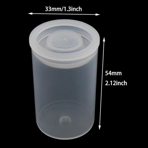 20PCS 33mm Outer Diameter Transparent Plastic Film Canister Bait Storage Container for Storing Small Items Keys Coins Art Beads in Kuwait