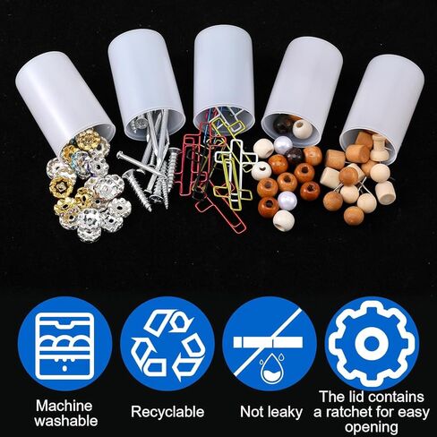20PCS 33mm Outer Diameter Transparent Plastic Film Canister Bait Storage Container for Storing Small Items Keys Coins Art Beads in Kuwait