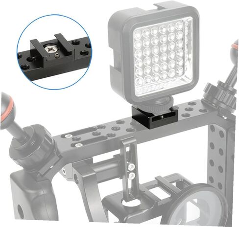 OUNONA قطعتان من دعامة تثبيت محول فلاش للأحذية الباردة لكاميرات DSLR، دعامة فلاش متعددة الوظائف سريعة الفك متوافقة مع حوامل إضاءة التصوير الفوتوغرافي، أسود in Kuwait