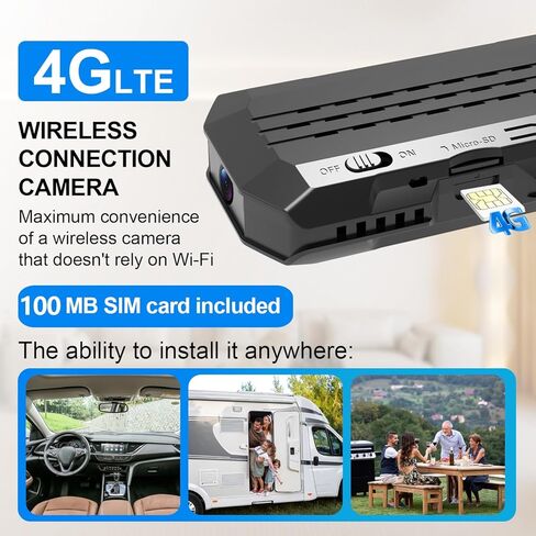 لا حاجة لكاميرا WiFi، كاميرا خلوية 4G/LTE، لاسلكية 100%، تدعم 4G/LTE، 4KHD مع تسجيل فيديو مباشر، سعة بطارية أكبر 3000 مللي أمبير في الساعة مع رؤية بزاوية واسعة 160 درجة، رؤية ليلية ملونة، طاقة منخفضة AOV in Kuwait
