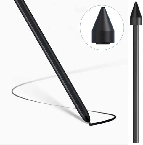 أطراف استبدال قلم S ذات طرف ناعم باللون الأسود، متوافقة مع Samsung Galaxy Tab S9/S9+/S9 Ultra/S9 FE - أطراف فعالة وهادئة، ملمس يشبه القلم الرصاص، تحكم دقيق، مجموعة سهلة التركيب (طرف أسود) in Kuwait