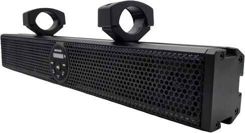 شريط صوت Warzone WZS37RGB مقاس 37 بوصة مع بلوتوث - طاقة 1600 واط، نظام 10 مكبرات صوت، إضاءة RGB مخصصة، جهاز تحكم عن بعد - مثالي لـ UTV، ATV، السيارة، الشاحنة، البحرية in Kuwait