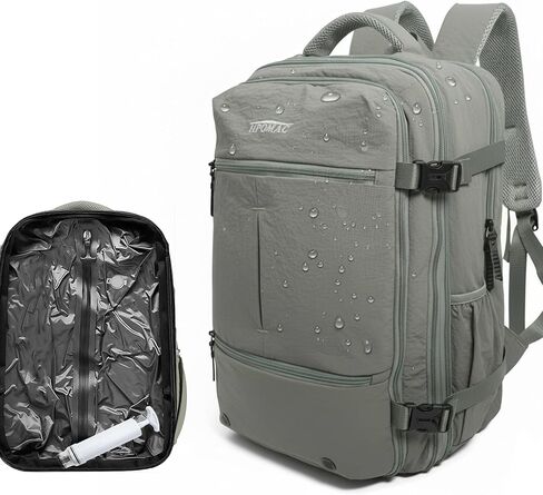 Vacuum Compression Backpack, Carry on Sealed Travel Backpack with Vacuum System and Pump, Mothers Day, Birthday Gifts for Traveler Expands to 40L Packing Capacity, Fits 17" Laptop &2–5 Days of Clothes in Kuwait