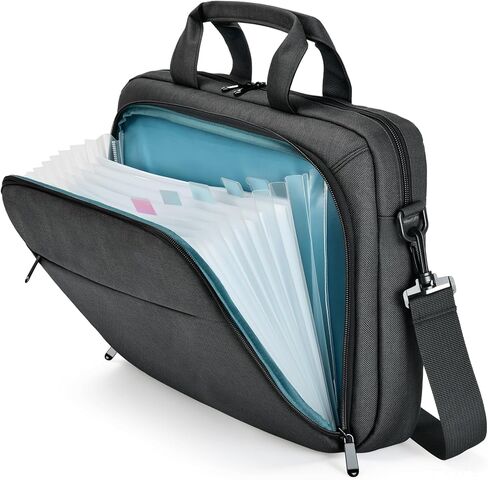 Bulado Laptop Bag with File Organizer, Water-Resistant Laptop Case, 15.6 Inch Multi-Compartment Work Bag for Men and Women, Carry-On for Business Commute Work Travel Trip in Kuwait