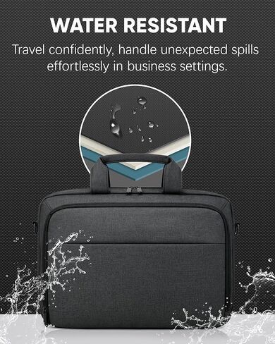 Bulado Laptop Bag with File Organizer, Water-Resistant Laptop Case, 15.6 Inch Multi-Compartment Work Bag for Men and Women, Carry-On for Business Commute Work Travel Trip in Kuwait