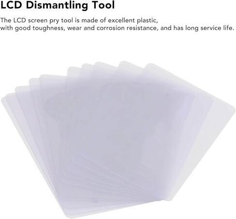 100 قطعة من أدوات فك شاشة LCD، بطاقات فتح بلاستيكية للاستعمال مرة واحدة رفيعة 0.1 مم - تصميم متين رفيع للغاية، إصلاح سهل للجهاز للهواتف الذكية والأجهزة اللوحية والشاشات المنحنية in Kuwait